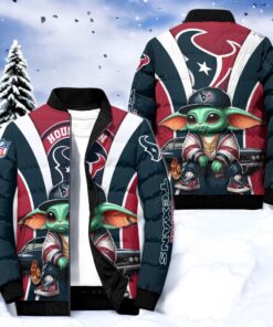 NFL Houston Texans Puffer Jacket Baby Yoda, Houston Texans Apparel
