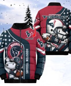 NFL Houston Texans Puffer Jacket Snoopy Customized Jacket, Texans Merch