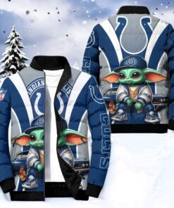 NFL Indianapolis Colts Puffer Jacket Baby Yoda, Indianapolis Colts Fan Shirt for Sale
