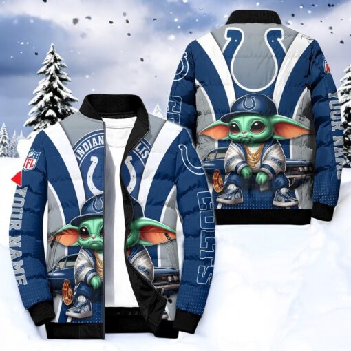 NFL Indianapolis Colts Puffer Jacket Baby Yoda, Indianapolis Colts Fan Shirt for Sale