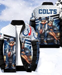NFL Indianapolis Colts Puffer Jacket Mickey Minnie Jacket, Colts Shirt