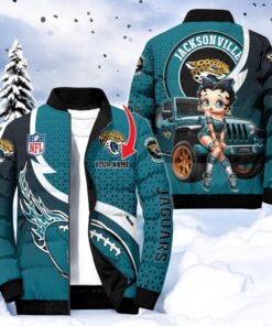 NFL Jacksonville Jaguars Puffer Jacket Betty Boop, Jacksonville Jaguars Merch NFL Jacksonville Jaguars Puffer Jacket Betty Boop, Jacksonville Jaguars Merch
