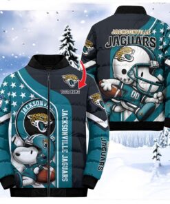 NFL Jacksonville Jaguars Puffer Jacket Snoopy Customized Jacket, Jaguars Clothing