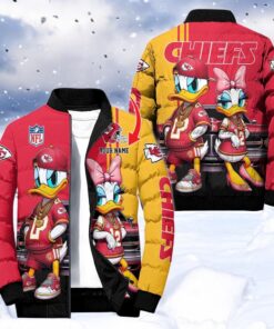 NFL Kansas City Chiefs Puffer Jacket Donald Duck, Kansas City Chiefs Clothing