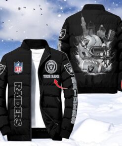 NFL Las Vegas Raiders Puffer Jacket, Las Vegas Raiders Clothing NFL Las Vegas Raiders Puffer Jacket, Las Vegas Raiders Clothing