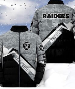 NFL Las Vegas Raiders Puffer Jacket, Las Vegas Raiders Gifts for Fans