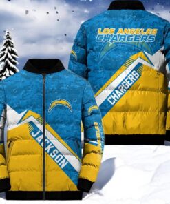 NFL Los Angeles Chargers Puffer Jacket, Los Angeles Chargers Unique Gifts