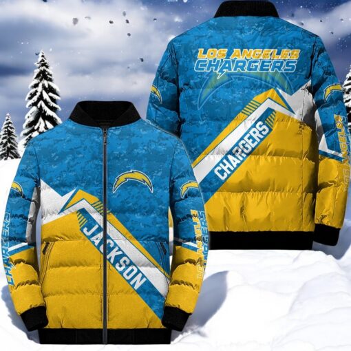 NFL Los Angeles Chargers Puffer Jacket, Los Angeles Chargers Unique Gifts