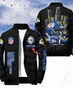 NFL Los Angeles Rams Puffer Jacket, Los Angeles Rams Merch NFL Los Angeles Rams Puffer Jacket, Los Angeles Rams Merch