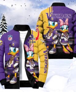 NFL Minnesota Vikings Puffer Jacket Donald Duck, Minnesota Vikings Fan Shirt for Sale