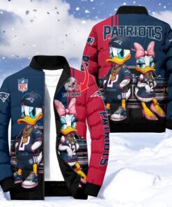 NFL New England Patriots Puffer Jacket Donald Duck, New England Patriots Apparel