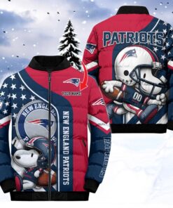 NFL New England Patriots Puffer Jacket Snoopy Customized Jacket, Patriots Team Gifts NFL New England Patriots Puffer Jacket Snoopy Customized Jacket, Patriots Team Gifts