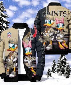 NFL New Orleans Saints Puffer Jacket Donald Duck, Saints Gifts