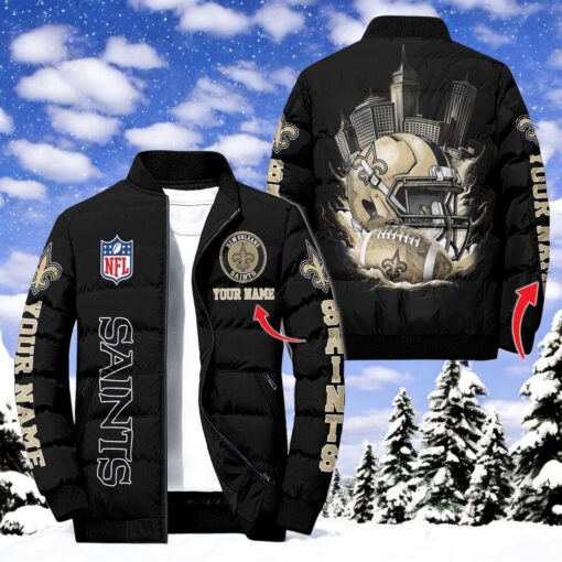 NFL New Orleans Saints Puffer Jacket, New Orleans Saints Fan Shirt