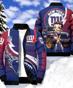 NFL New York Giants Puffer Jacket Betty Boop, Giants Unique Gifts