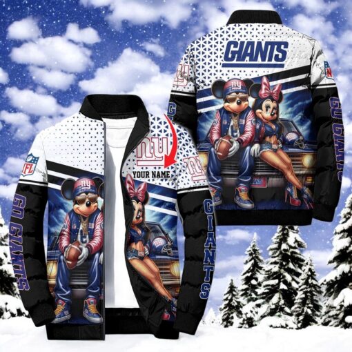 NFL New York Giants Puffer Jacket Mickey Minnie Jacket, Giants Gear