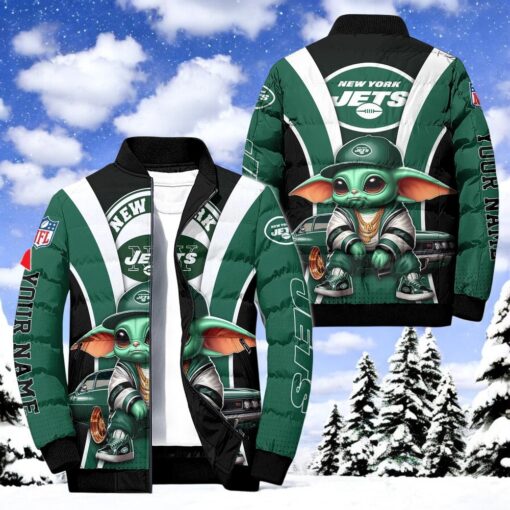 NFL New York Jets Puffer Jacket Baby Yoda, New York Jets Clothing