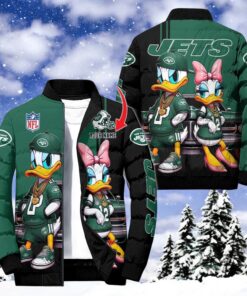 NFL New York Jets Puffer Jacket Donald Duck, New York Jets Apparel