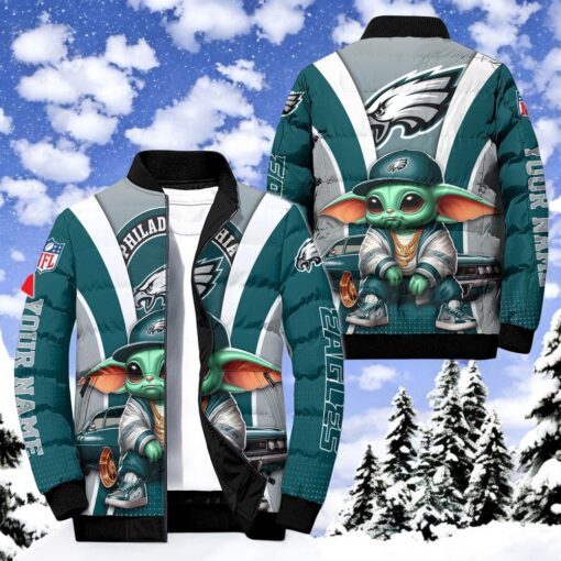 NFL Philadelphia Eagles Puffer Jacket Baby Yoda, Philadelphia Eagles Shirt