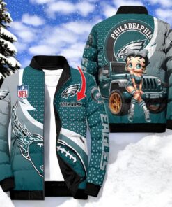 NFL Philadelphia Eagles Puffer Jacket Betty Boop, Eagles Unique Gifts NFL Philadelphia Eagles Puffer Jacket Betty Boop, Eagles Unique Gifts