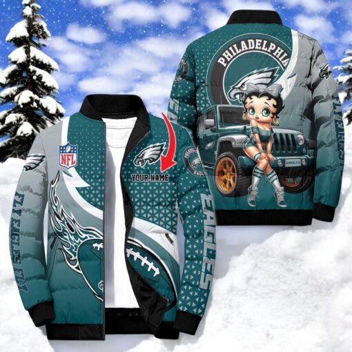 NFL Philadelphia Eagles Puffer Jacket Betty Boop, Eagles Unique Gifts