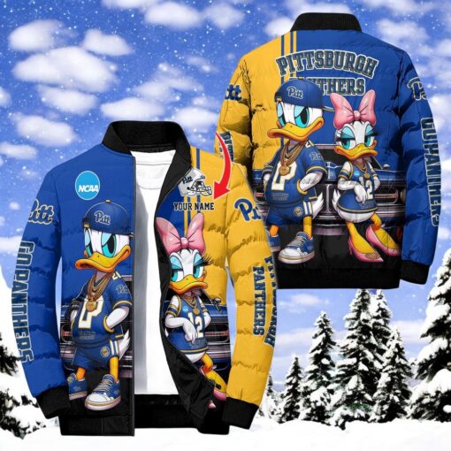NFL Pittsburgh Panthers Puffer Jacket Donald Duck, Pittsburgh Panthers Gifts
