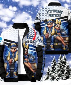 NFL Pittsburgh Panthers Puffer Jacket Mickey Minnie Jacket, Pittsburgh Panthers Merchandise NFL Pittsburgh Panthers Puffer Jacket Mickey Minnie Jacket, Pittsburgh Panthers Merchandise