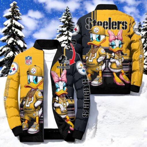NFL Pittsburgh Steelers Puffer Jacket Donald Duck, Pittsburgh Steelers Merchandise