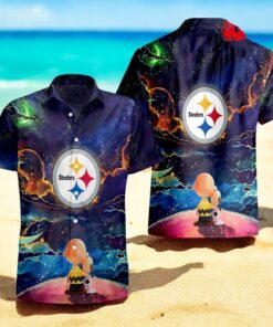 NFL Pittsburgh Steelers Snoopy Galaxy Design For Fans Hawaiian Shirt