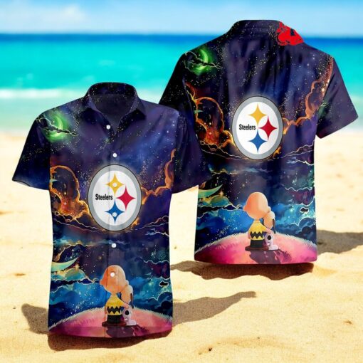 NFL Pittsburgh Steelers Snoopy Galaxy Design For Fans Hawaiian Shirt