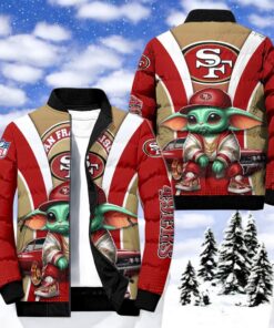 NFL San Francisco 49ers Puffer Jacket Baby Yoda, San Francisco 49ers Unique Gifts
