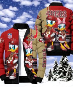 NFL San Francisco 49ers Puffer Jacket Donald Duck, 49ers Clothing