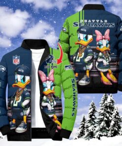 NFL Seattle Seahawks Puffer Jacket Donald Duck, Seahawks Team Gifts