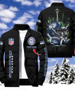 NFL Seattle Seahawks Puffer Jacket, Seattle Seahawks Clothing