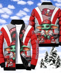 NFL Tampa Bay Buccaneers Puffer Jacket Baby Yoda, Buccaneers Fan Shirt for Sale