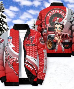 NFL Tampa Bay Buccaneers Puffer Jacket Betty Boop, Buccaneers Team Gifts
