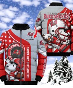 NFL Tampa Bay Buccaneers Puffer Jacket Snoopy Customized Jacket, Tampa Bay Buccaneers Clothing