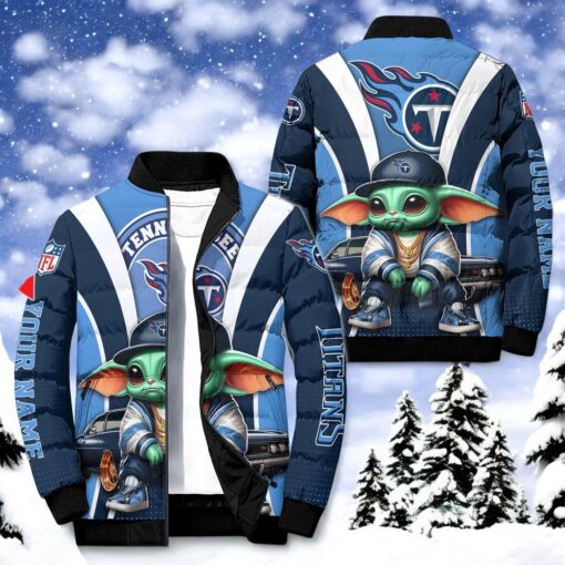 NFL Tennessee Titans Puffer Jacket Baby Yoda, Titans Shirt