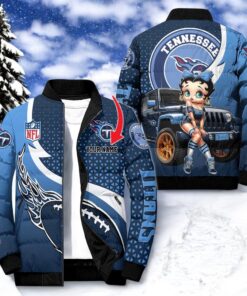 NFL Tennessee Titans Puffer Jacket Betty Boop, Titans Fan Shirt for Sale