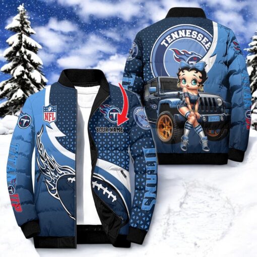 NFL Tennessee Titans Puffer Jacket Betty Boop, Titans Fan Shirt for Sale