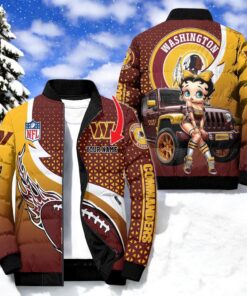 NFL Washington Commanders Puffer Jacket Betty Boop, Washington Commanders Shirt NFL Washington Commanders Puffer Jacket Betty Boop, Washington Commanders Shirt