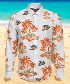 NHL Anaheim Ducks Special Hawaiian Design Long Sleeve Hawaiian Shirt