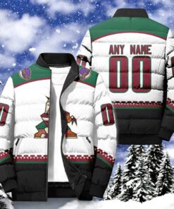 NHL Arizona Coyotes Hockey Team Personalized Away New Puffer Jacket, Arizona Coyotes Gear NHL Arizona Coyotes Hockey Team Personalized Away New Puffer Jacket, Arizona Coyotes Gear