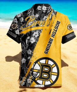 NHL Boston Bruins Hawaiian Shirt Short Pants For Fan