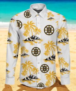 NHL Boston Bruins Special Hawaiian Design Long Sleeve Hawaiian Shirt NHL Boston Bruins Special Hawaiian Design Long Sleeve Hawaiian Shirt