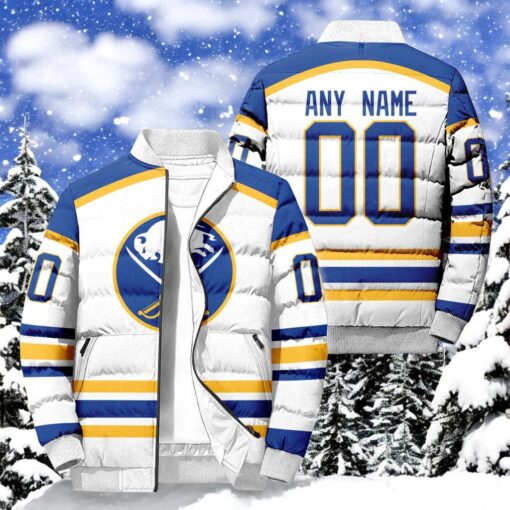 NHL Buffalo Sabres Hockey Team Personalized Away New Puffer Jacket, Sabres Gear