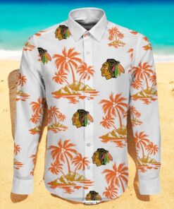 NHL Chicago Blackhawks Special Hawaiian Design Long Sleeve Hawaiian Shirt NHL Chicago Blackhawks Special Hawaiian Design Long Sleeve Hawaiian Shirt