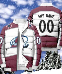NHL Colorado Avalanche Hockey Team Personalized Away New Puffer Jacket, Colorado Avalanche Team Gifts NHL Colorado Avalanche Hockey Team Personalized Away New Puffer Jacket, Colorado Avalanche Team Gifts