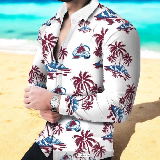 NHL Colorado Avalanche Special Hawaiian Design Long Sleeve Hawaiian Shirt