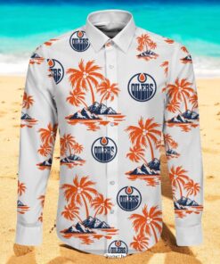 NHL Edmonton Oilers Special Hawaiian Design Long Sleeve Hawaiian Shirt